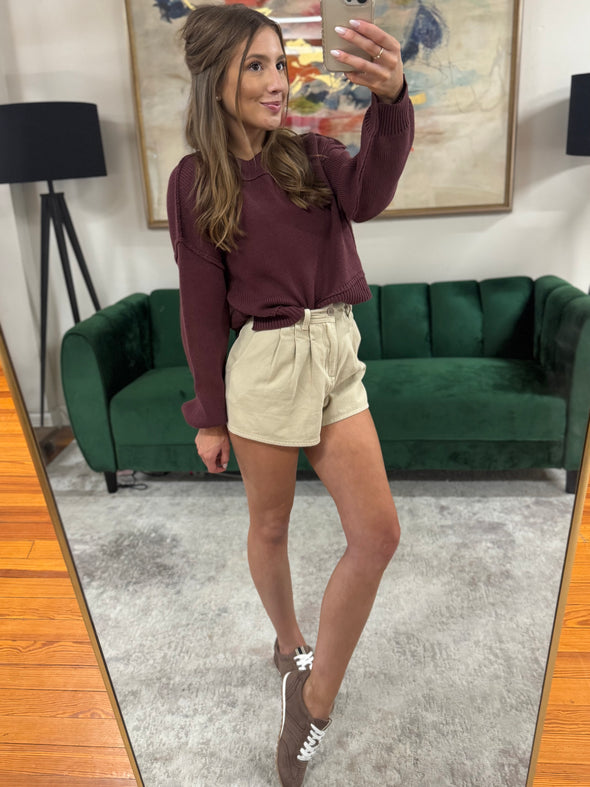 Take A Chance Sweater Wine