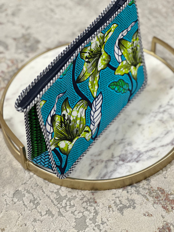 Juditha Sakinofskye Turquoise Zipper Pouch