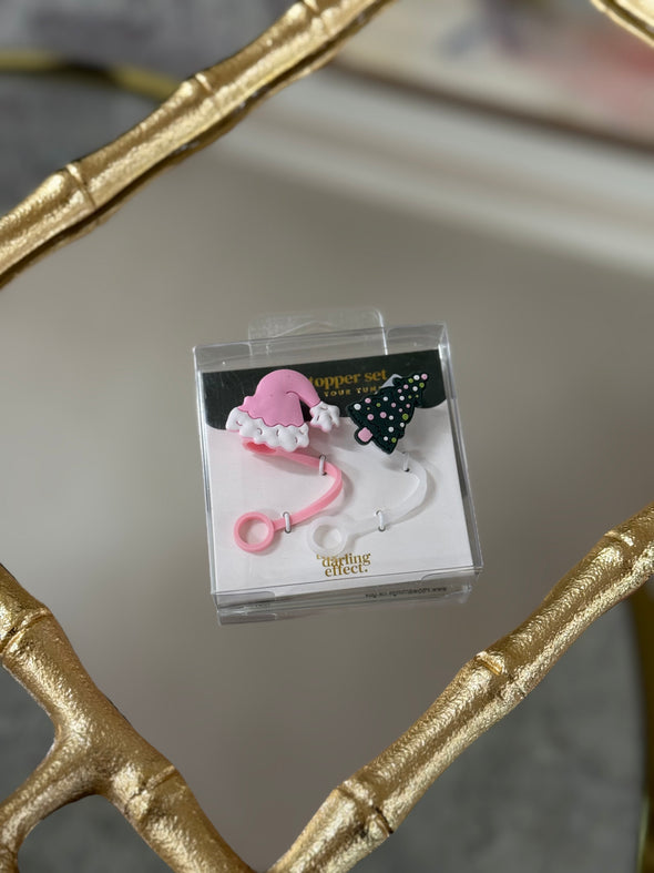 The Darling Effect Santa Baby Straw Topper Set