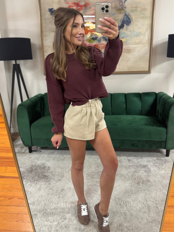 Take A Chance Sweater Wine