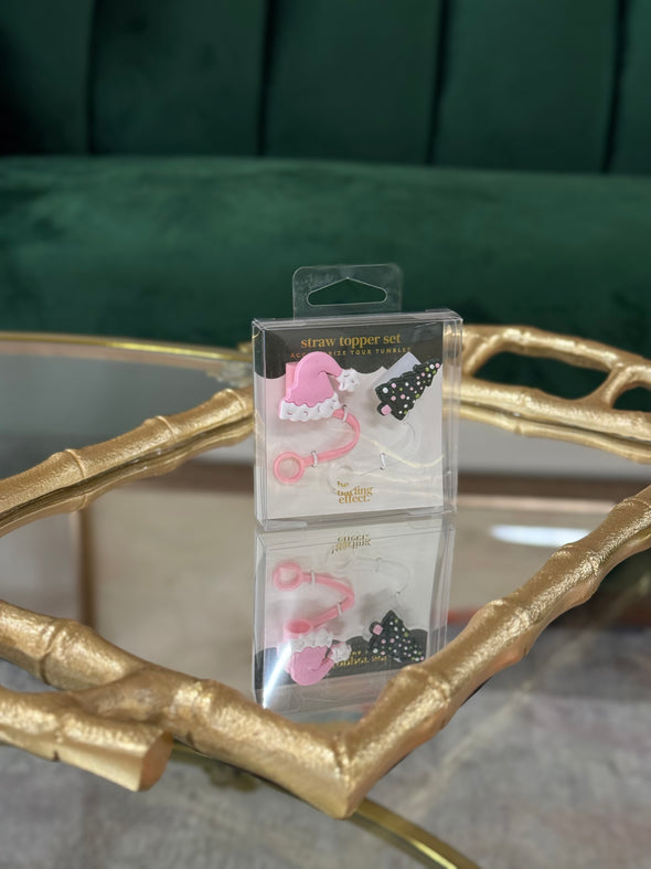 The Darling Effect Santa Baby Straw Topper Set