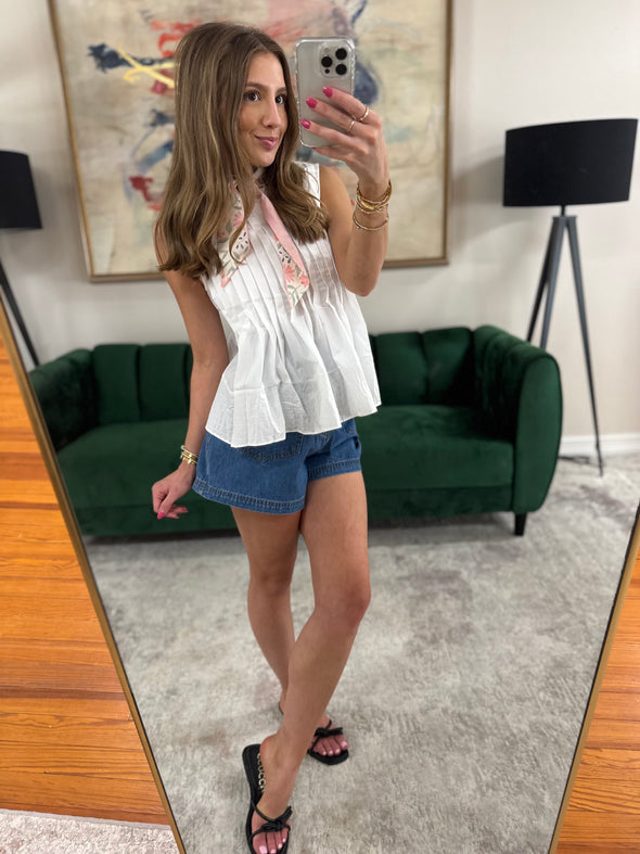 Simple Style Top White