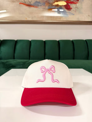 Hollis Pink/Red Bow Cap