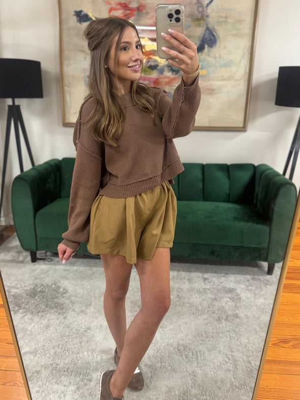 Take A Chance Sweater Brown